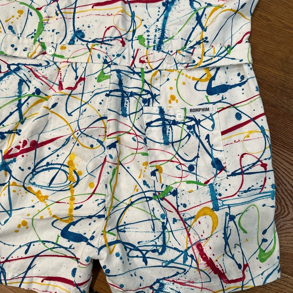 Eclectic Men’s Romper by RompHim | Paint-Splatter - Picture 8 of 10
